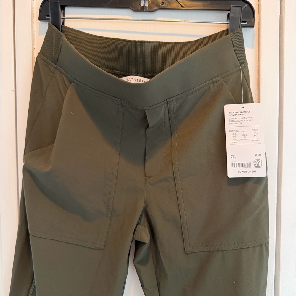Athleta Dark Olive High-Waist Performance Pants